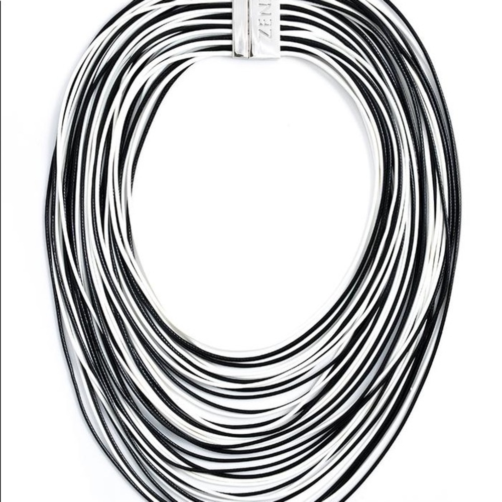 Faux Leather Rope Statement Necklace